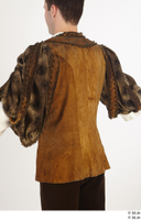   Photos Man in Historical Civilian suit 8 brown dress jacket medieval clothing pattern upper body 0003.jpg